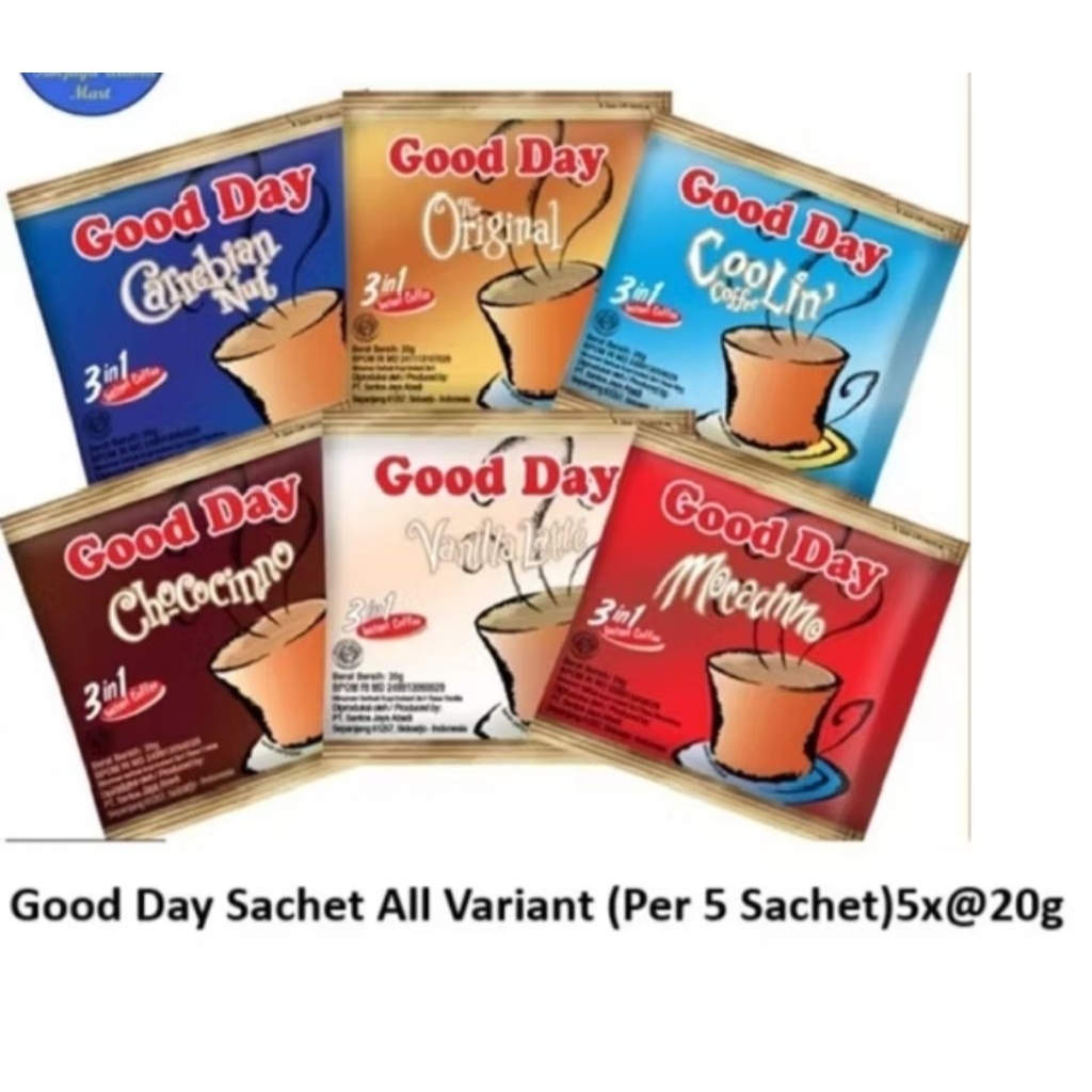 

Good day 3in1 all varialt rasa 1 dus 12renceng