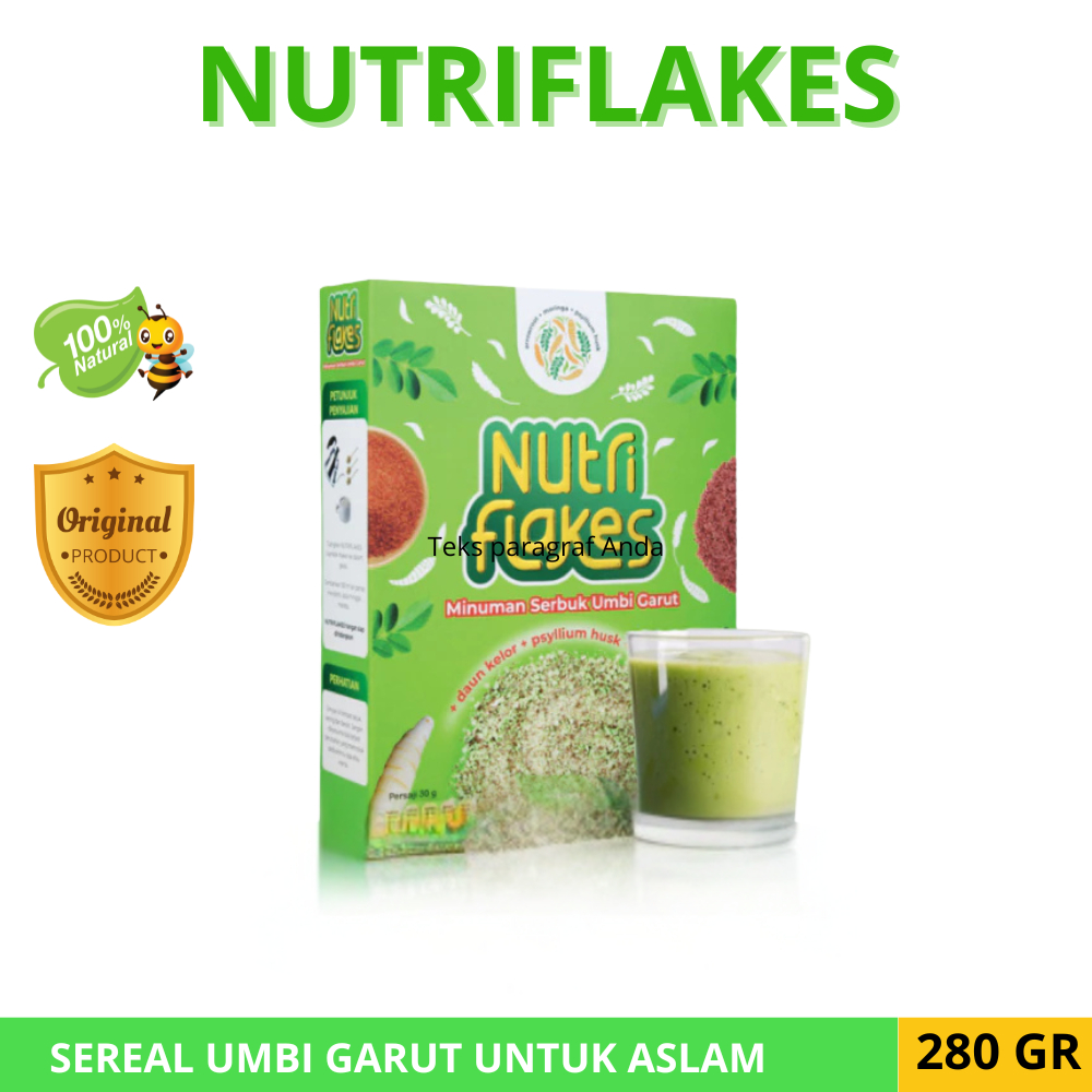 

Nutriflakes sereal umbi garut untuk asam lambung dan maag nutriflax nutriflek