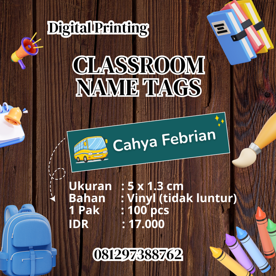 

Label Nama, Stiker Nama Anak Sekolah