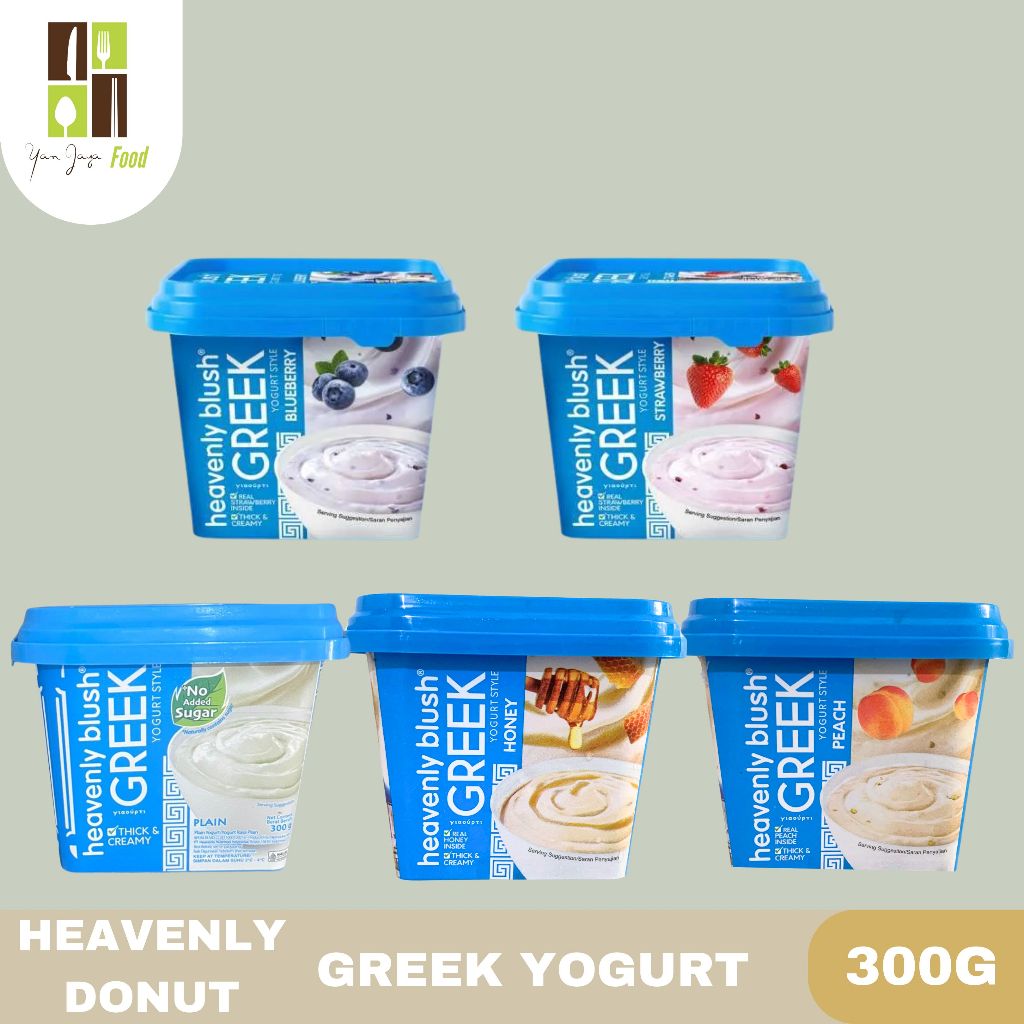 

Heavenly Blush Greek Yogurt 300g - Plain / Yoghurt / Ori / Greek Yogurt Honey / Greek Yogurt Peach / Strawberry / Blueberry