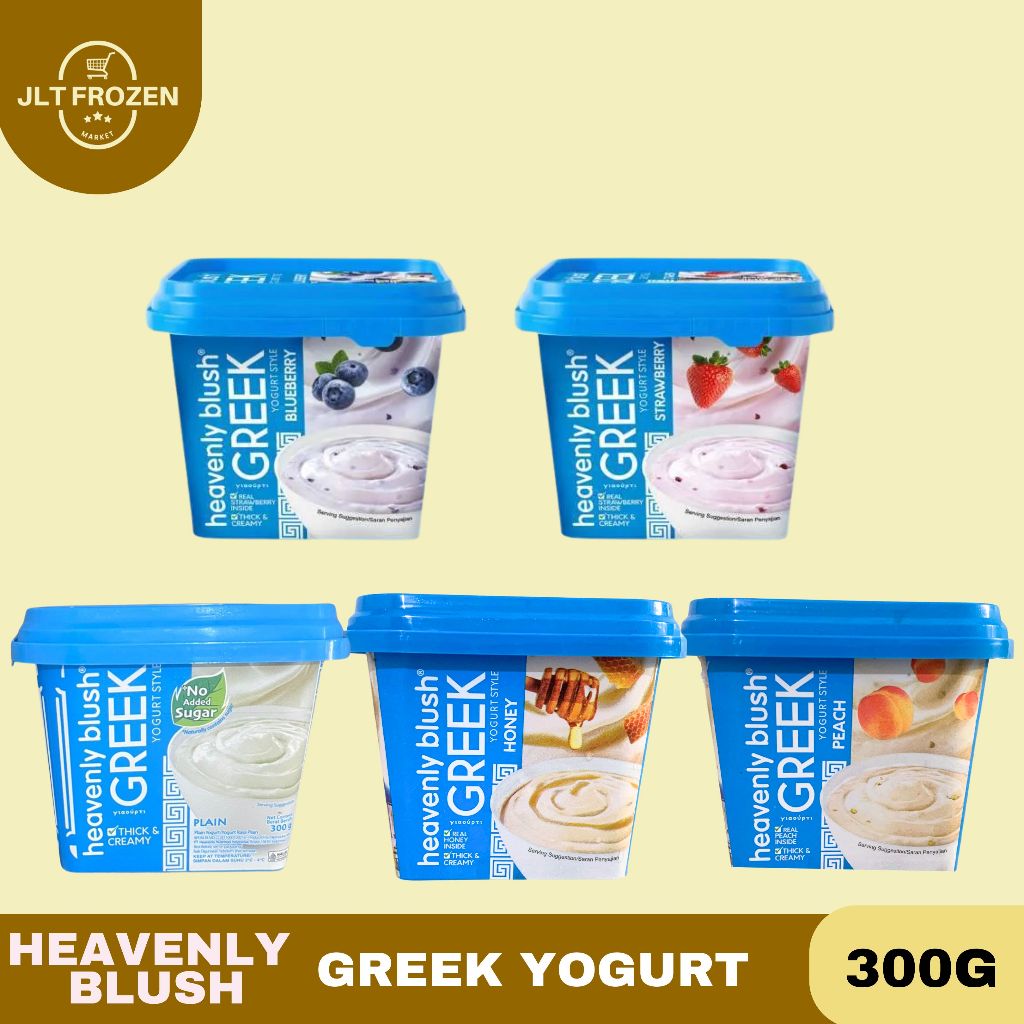 

Heavenly Blush Greek Yogurt Plain 300g - / Yoghurt / Original / Greek Yogurt Peach / Yogurt Honey / Strawberry / Blueberry