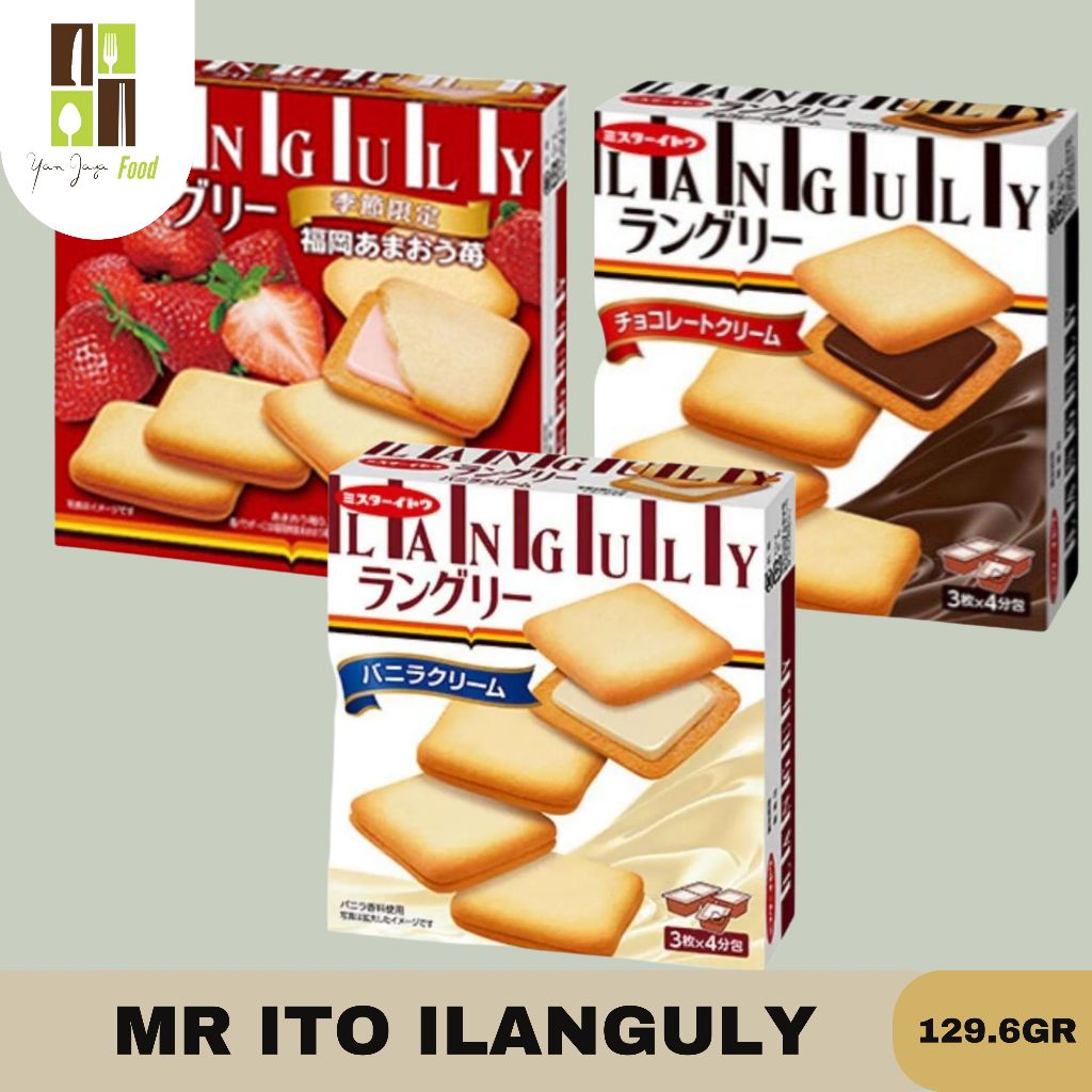 

Mr Ito Languly Chocolate Cream Cookie - Makoto-Ya Singapore / Cream Cookie Chocolate - Cream Cookie Strawberry / 129,6gr 12 Keping