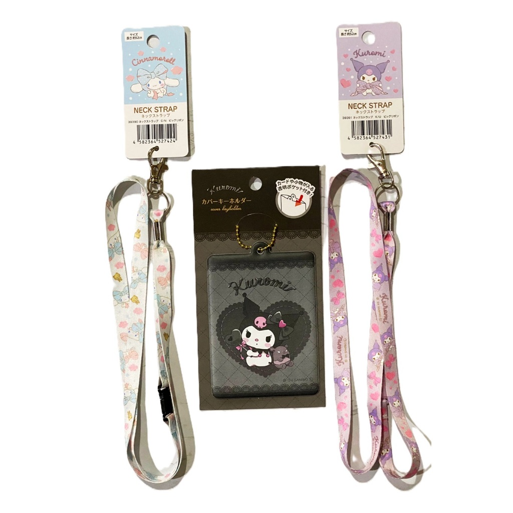

Ori Sanrio Jepang - Cinnamoroll Kuromi Lanyard Neck Strap Tali Leher Gantungan ID Card Name Tag