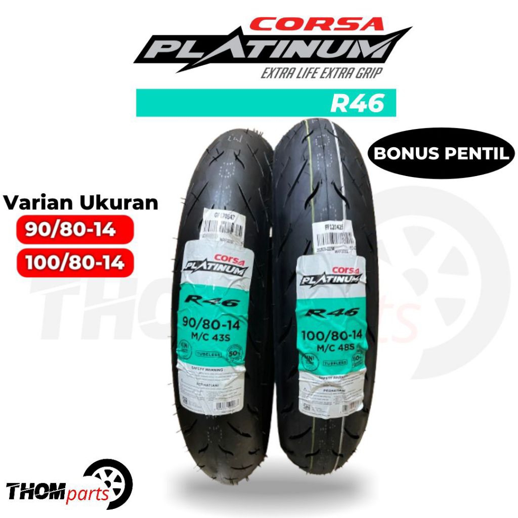 ban corsa R46 platinum 90/80 14 100/80 14