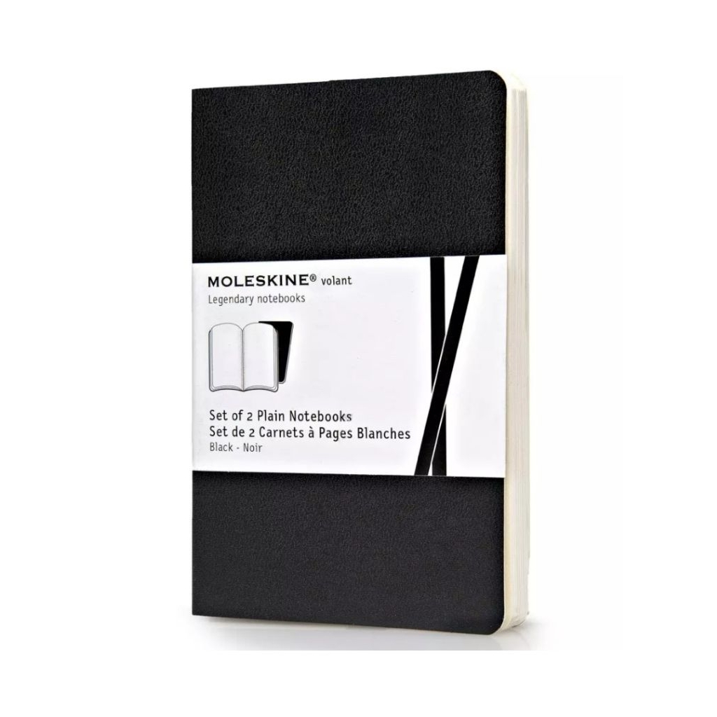

Moleskine Volant Legendary Plain Notebooks Black (2pcs)