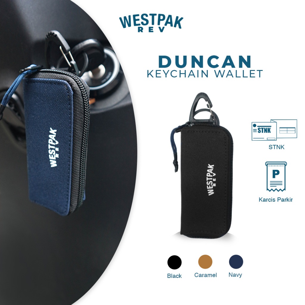 Keychain - Westpak REV Duncan - Gantungan Kunci Canvas Motor Dompet STNK Pria Wanita