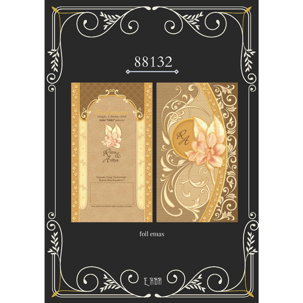 Cetak Undangan Pernikahan Erba 88132 Termurah Di Indonesia