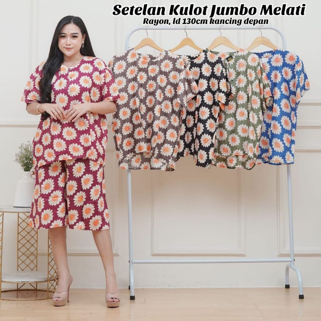 Setelan kulot jumbo valisa l setelan batik setelan wanita celana kulot