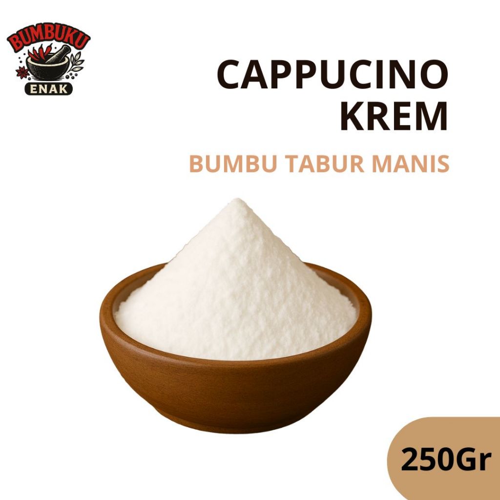 

Bumbu Tabur Manis Rasa Cappuccino Krem 250gr – Topping Serbaguna untuk Snack, Minuman, dan Dessert