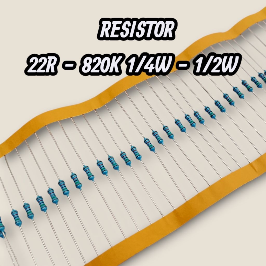 RESISTOR METAL FILM 4.7R - 820K 1/4W 1/2W
