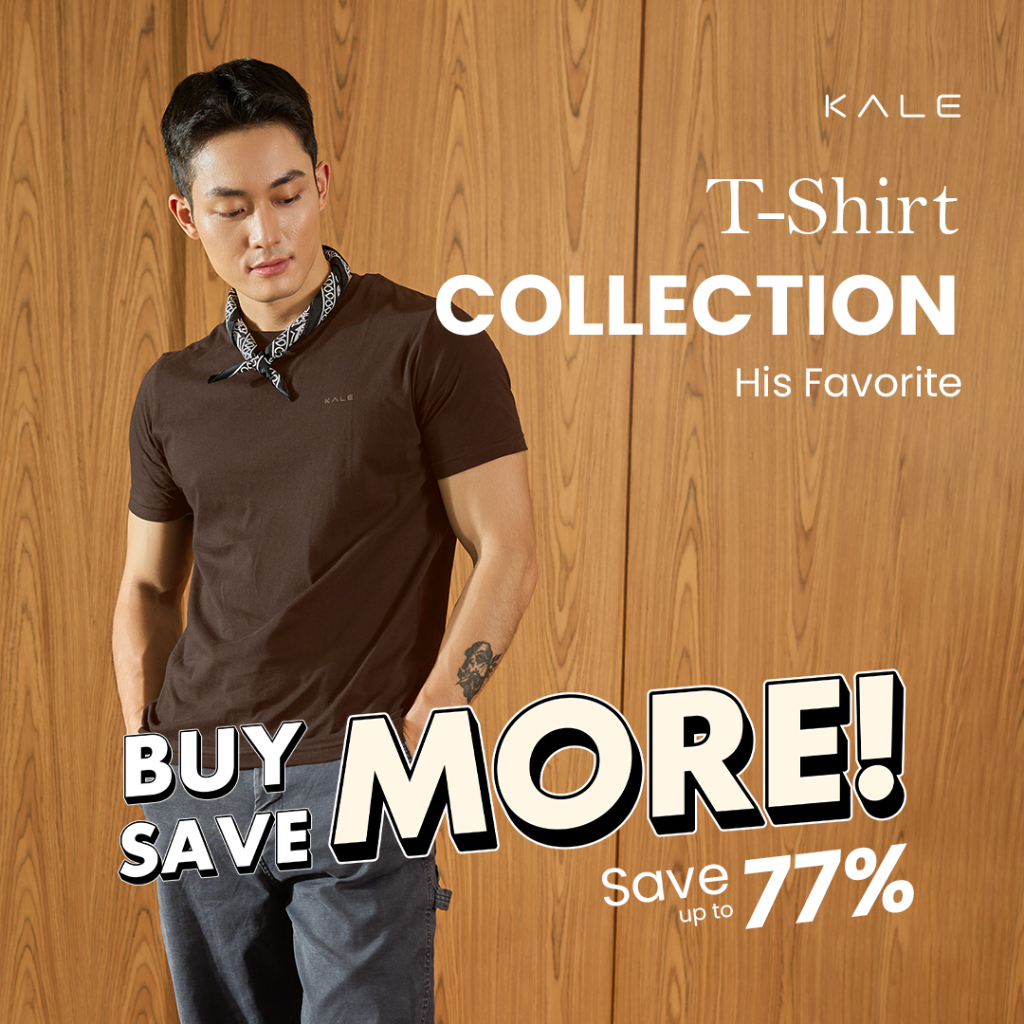 KALE T- Shirt X - BUY MORE SAVE MORE - Atasan Kaos Pria - Baju Kaos Polos Pria - Arion Navy L