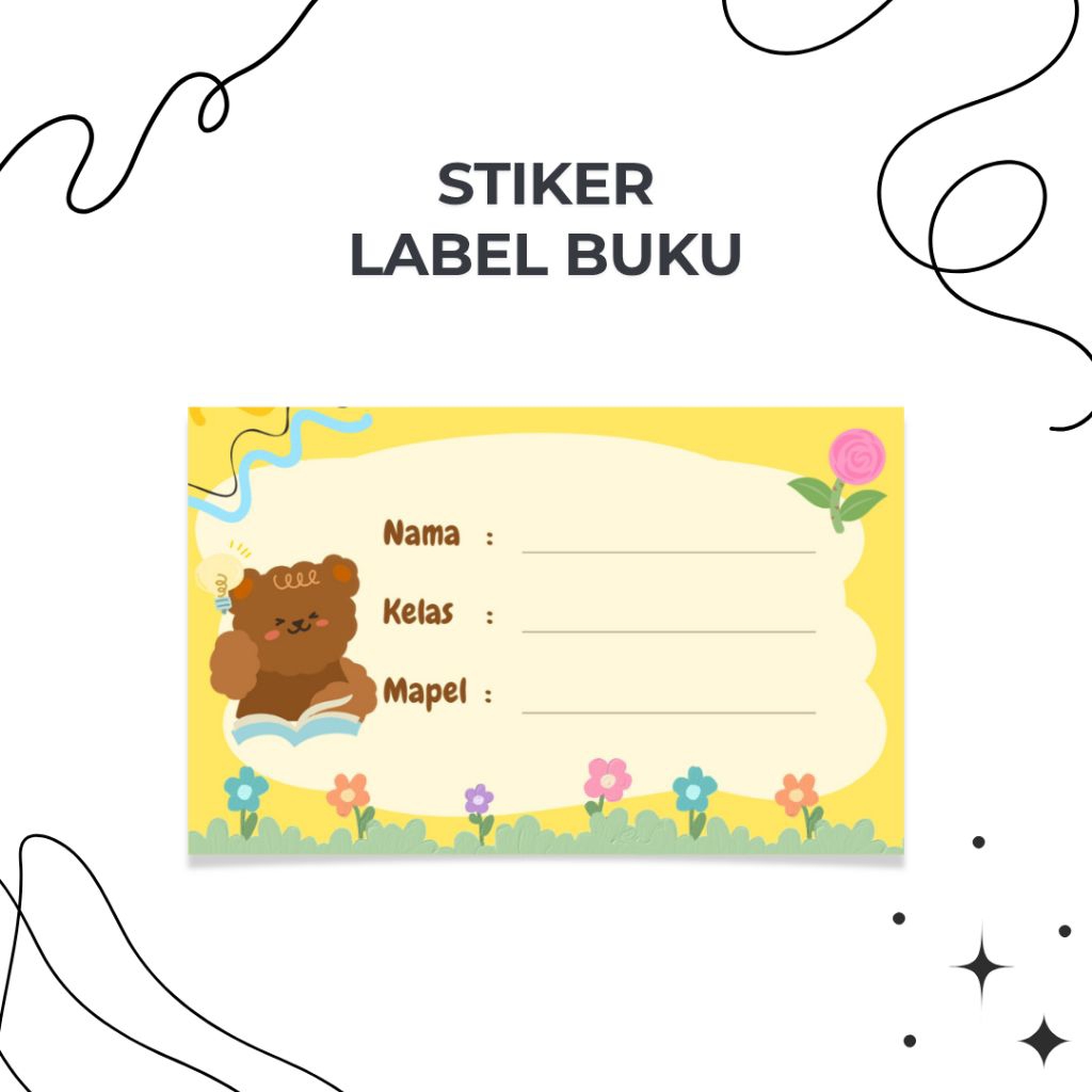 

Stiker Nama Buku Mapel Sekolah Lucu Aesthetic