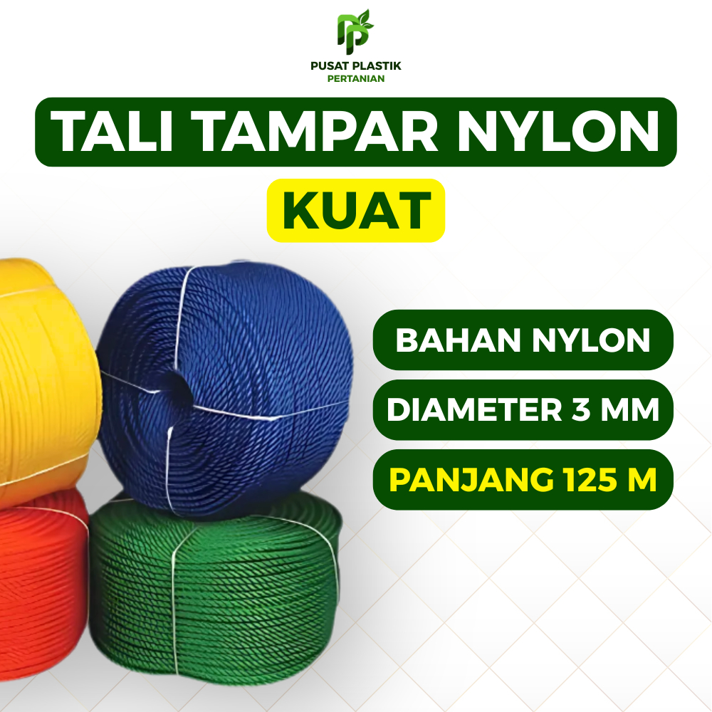 

Tali Tampar - Tali Nylon - UK 3 mm Panjang 125 Meter | Tali Tampar Nylon Kuat