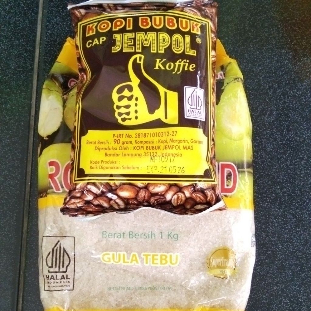 

paket gula 1kg kopi Lampung jepmpol 90gram