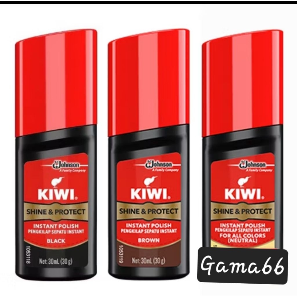 KIWI Shine&protect/instant polish/KIWI Cair 30ml/semir sepatu kiwi.hitam coklat netral
