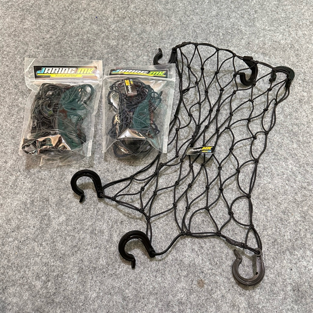 Tali jaring motor cargo besar jaring mk 40x40 jaring jas hujan jaring motor touring