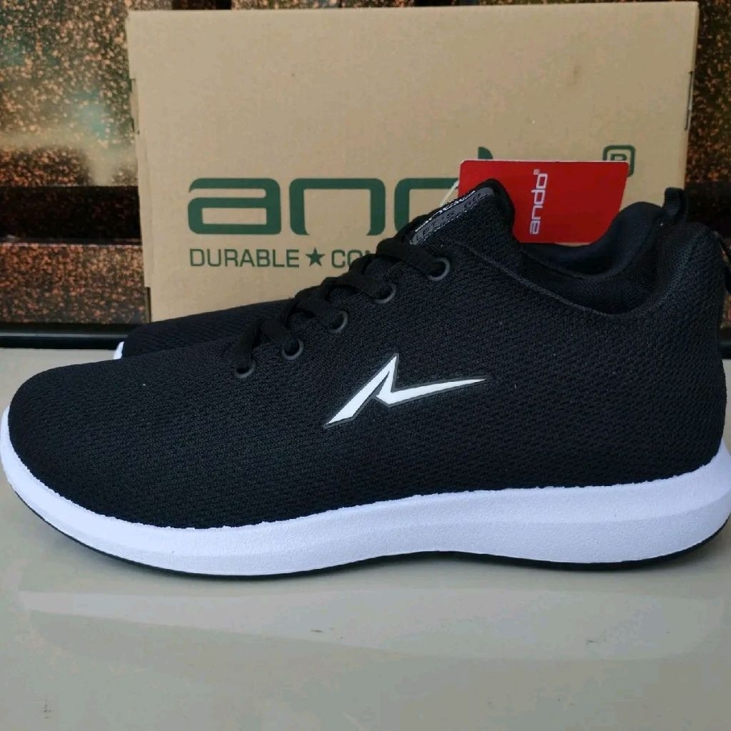 Sepatu Ando SIP 21 hitam putih black white