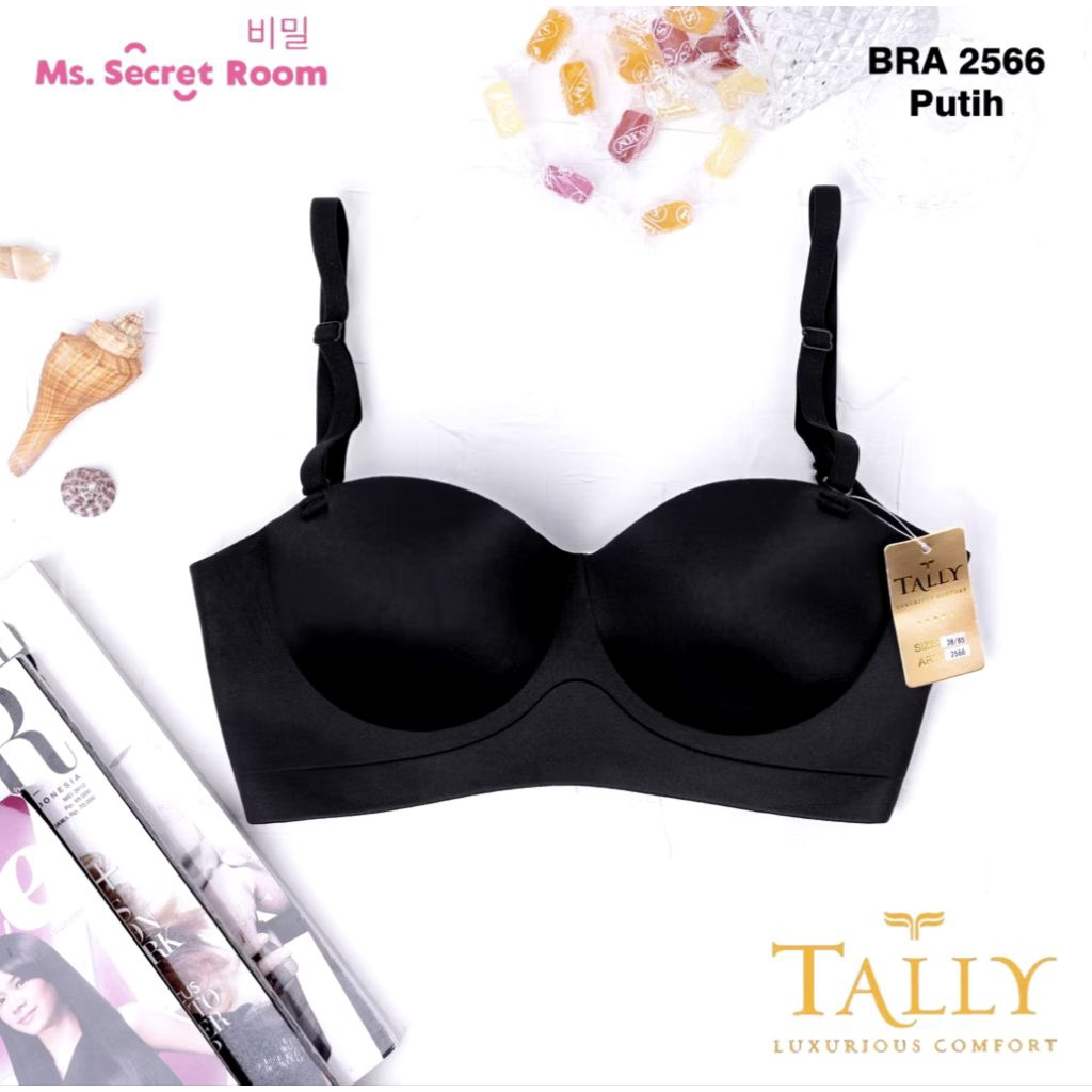 Bra Seamles Cup B Busa Sedang Tanpa Kawat Kait 1Tali Bisa Dilepas
