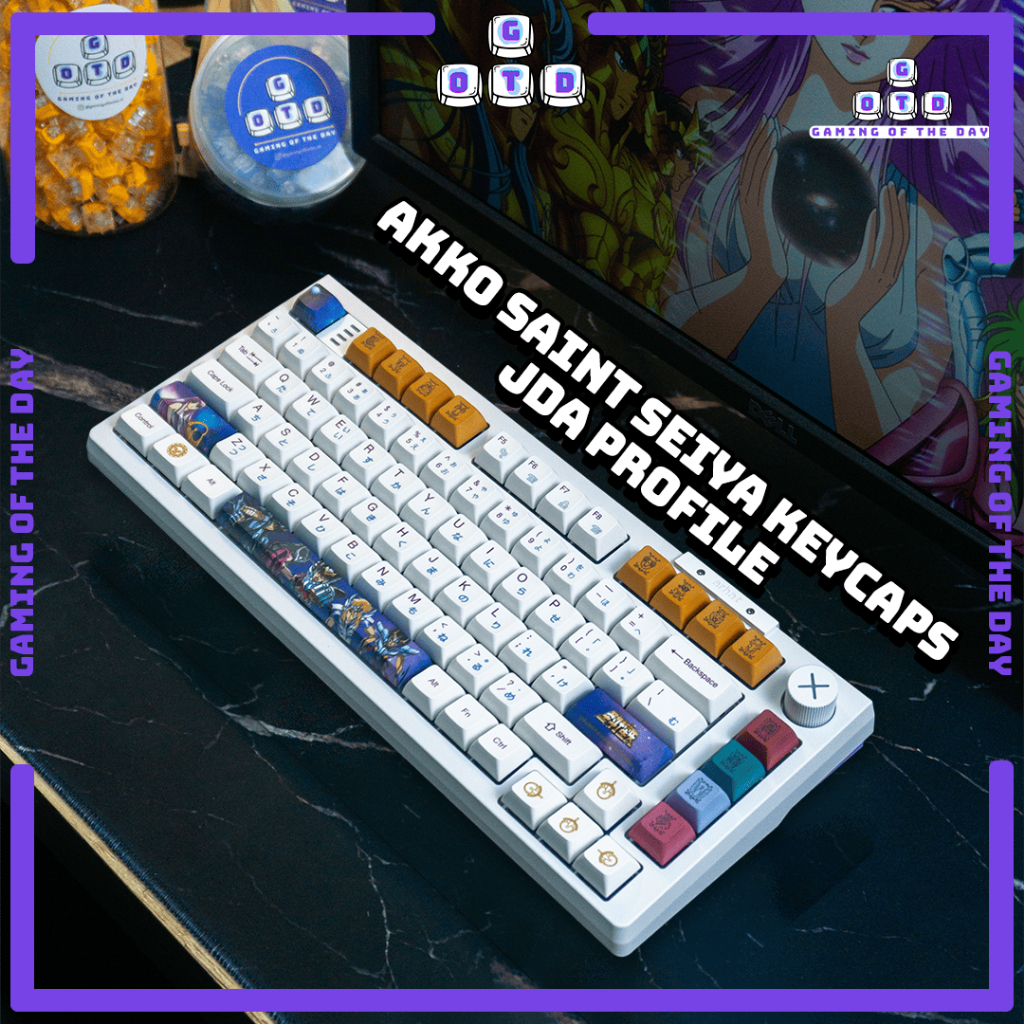 AKKO Saint Seiya Keycaps Japanese Root PBT Dye Sub JDA Profile Keycaps Jepang Keycaps by GOTD