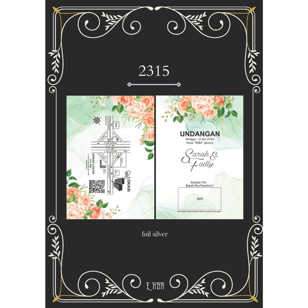 Cetak Undangan Pernikahan Erba 2315 Termurah Di Indonesia