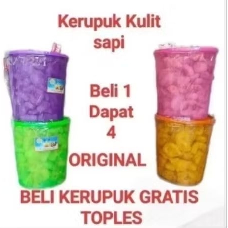 

kerupuk kulit 4L dapat 4 Asin Food Cemilan Snack. promo beli 1 dapat 4