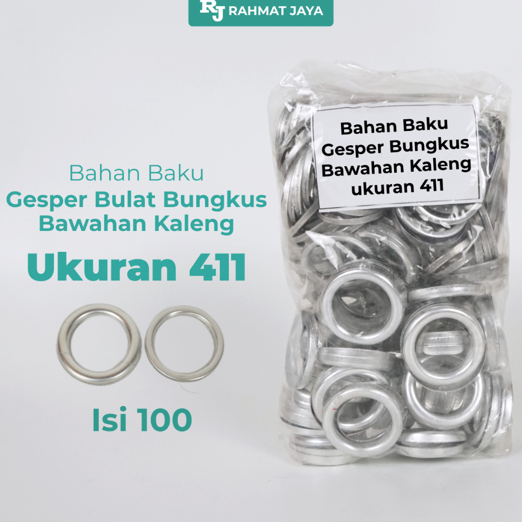 Rahmat Jaya Gesper Bungkus Bulat Ukuran 411 Diameter 2 cm Aluminium Kepala Ikat Pinggang Mini Custom