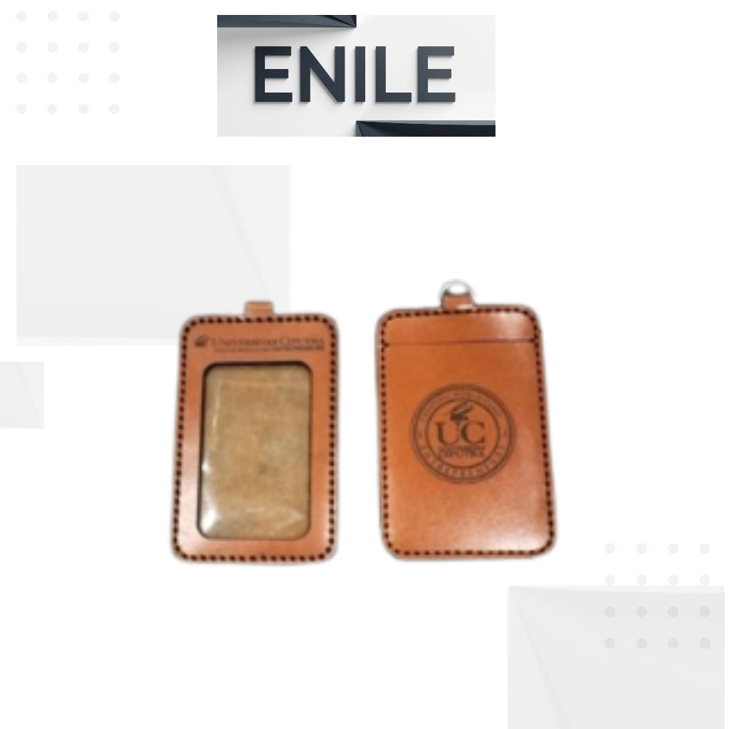 

Name Tag Kulit Asli - Id card Custom Nama logo GRATIS Desain