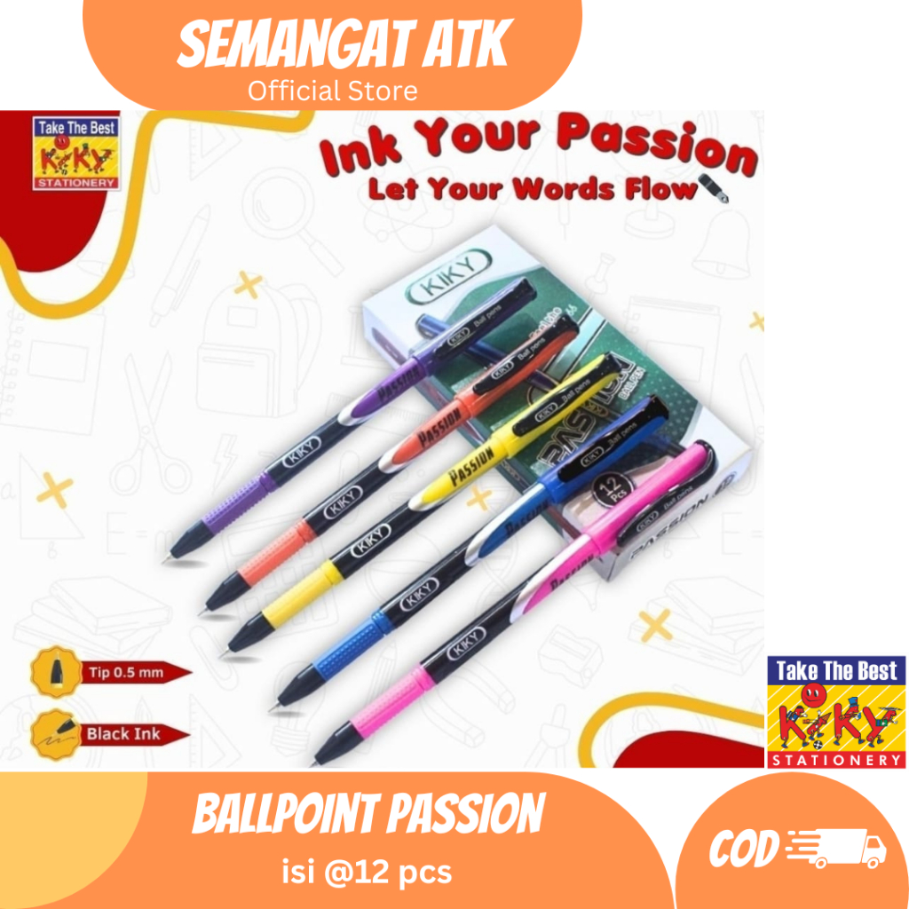 

Pulpen / Ballpoint Exclusive KIKY isi @12 (Tinta hitam)