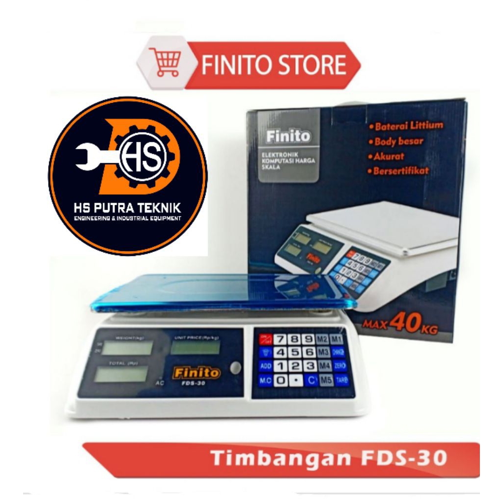 FINITO TIMBANGAN DIGITAL TIMBANGAN BUAH KAPASITAS FDS 30KG