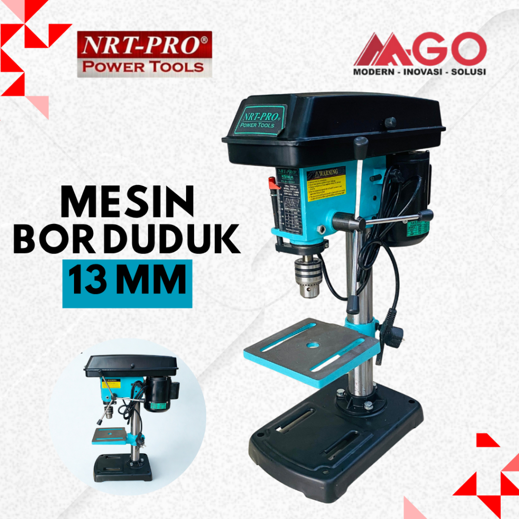 Mesin Bor Duduk NRT PRO 13mm HD - 250 Watt | Bor Meja Listrik Besi & Kayu