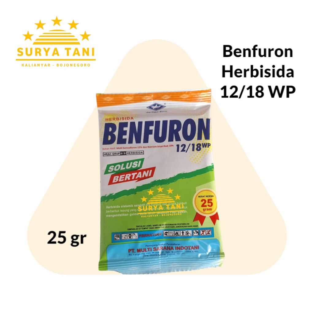HERBISIDA BENFURON 25 GR PENGENDALI GULMA SELEKTIF DI PADI / Obat Gulma Padi