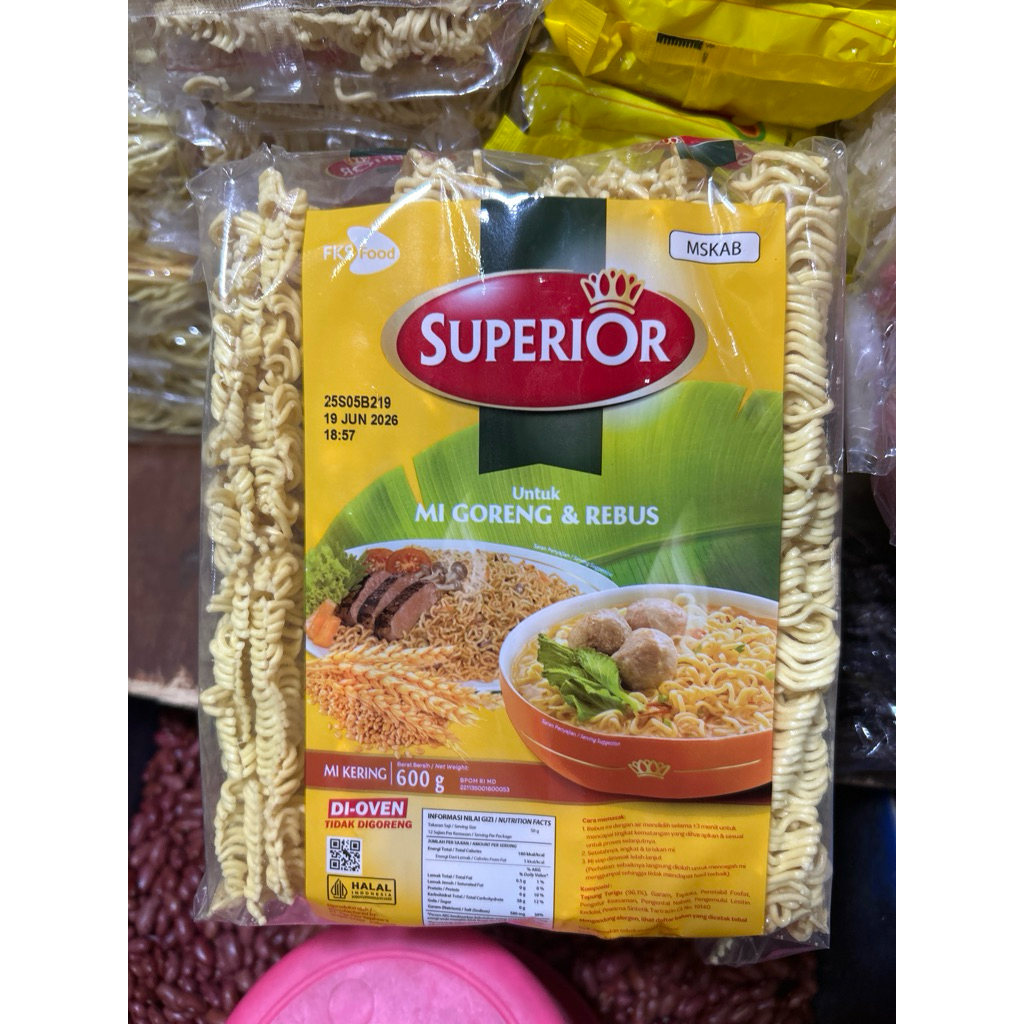 

Mi Superior MSKAB Mi Kering untuk mi goreng dan rebus (600gr)