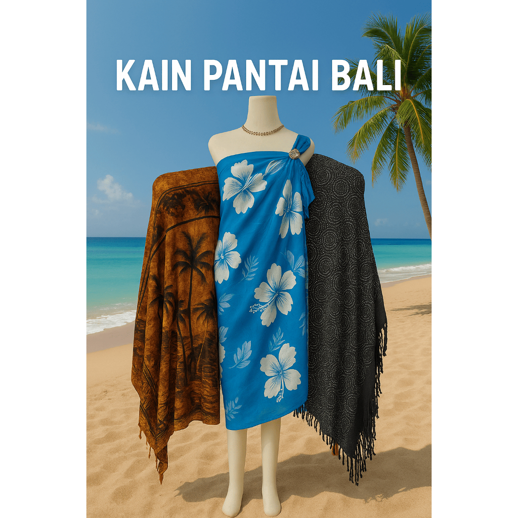 KAIN PANTAI BALI - kain penutup kaki motif - sarung bali -kain wanita
