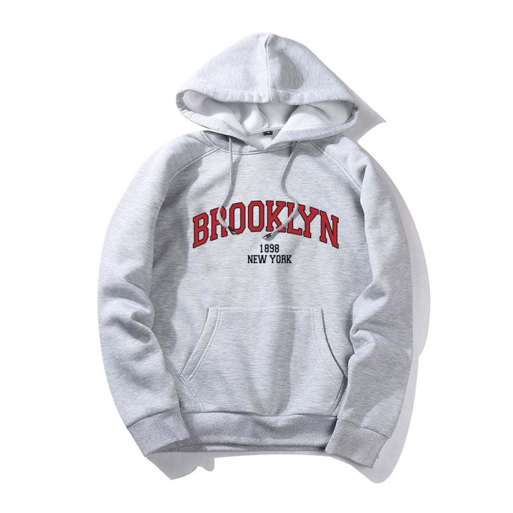 Sweater Hoodie Brklyn  Pria Wanita Termurah Sweater Oversize Bahan Fleece Tebal