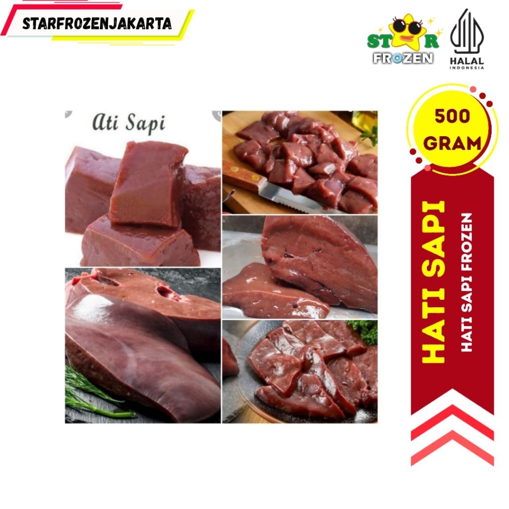 

Hati Sapi Kemasan 500 G / Jeroan liver Sapi Frozen