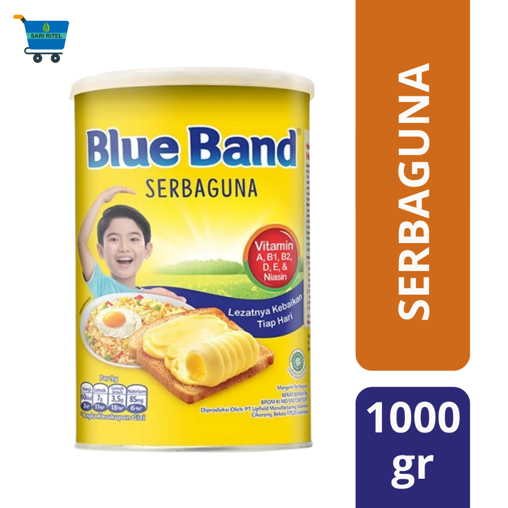 

Blue Band Margarine 1kg Tin Serbaguna