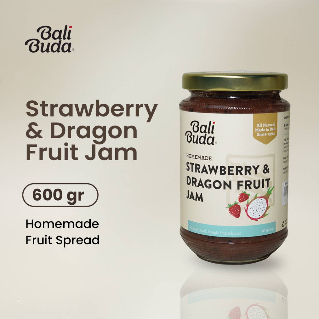 

Bali Buda - Strawberry & Dragon Fruit Jam 600gr / Selai Strawberry & Buah Naga Alami Tanpa Pengawet