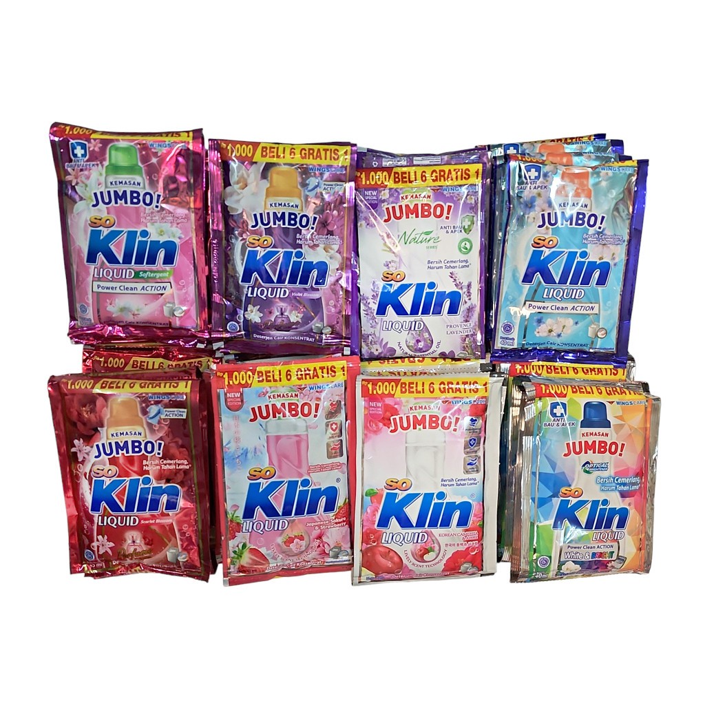 [14 SACHET] SOKLIN CAIR JUMBO LIQUID 1000