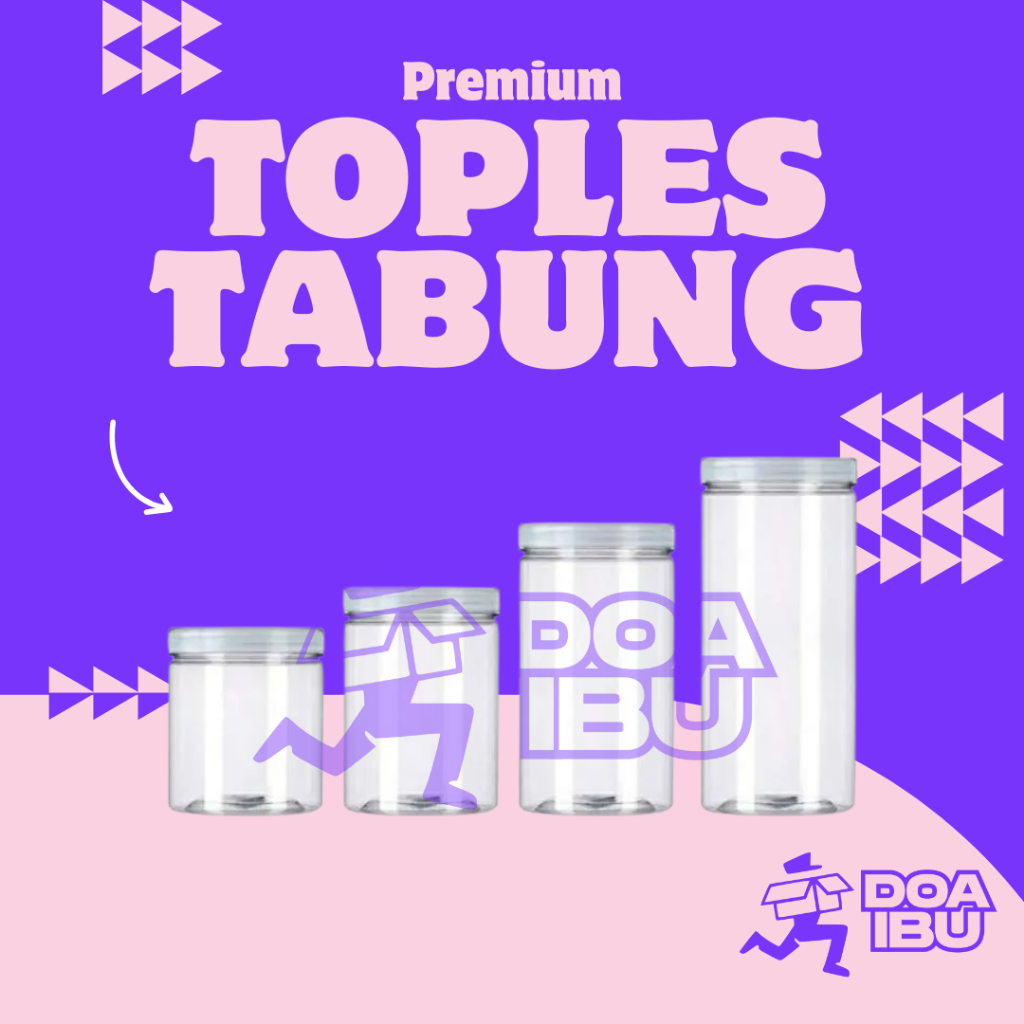 (50 pcs) TOPLES TABUNG 600 ML TOPLES PLASTIK 600 ML/TOPLES TABUNG CYLINDER 600 ML Toples Tabung Sili