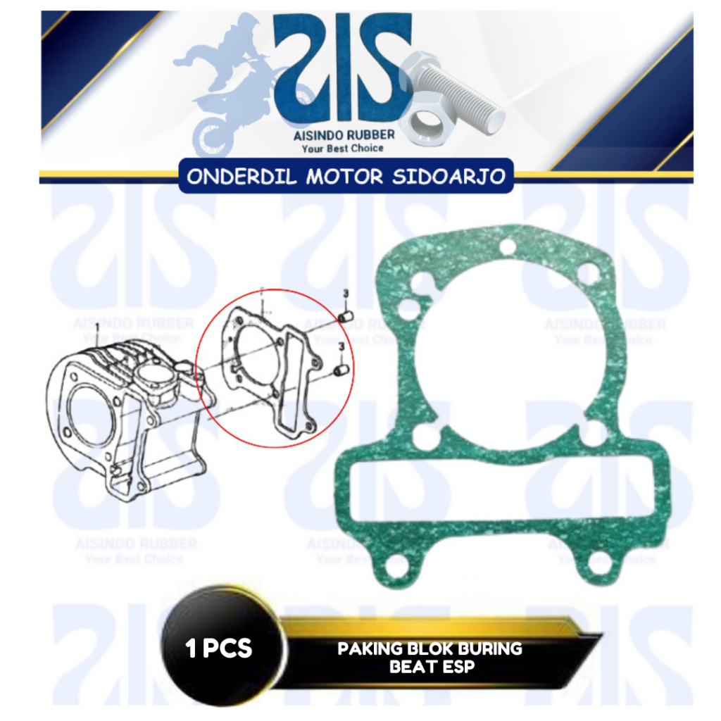 PAKING BLOK BURING HONDA BEAT ESP/BB HONDA BEAT ESP PERPAK GASKET BAWAH PAKING KAS ANTI BOCOR