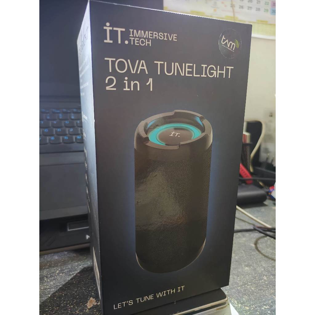 Speaker Bluetooth Tova Tunelight 2in1 BARU Segel Resmi Tam