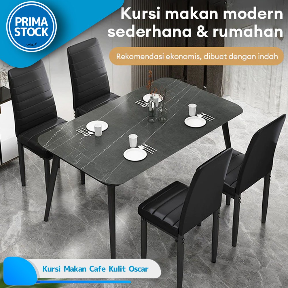 Kursi Meja Makan Café Kafe Resto Restoran Kulit Oscar