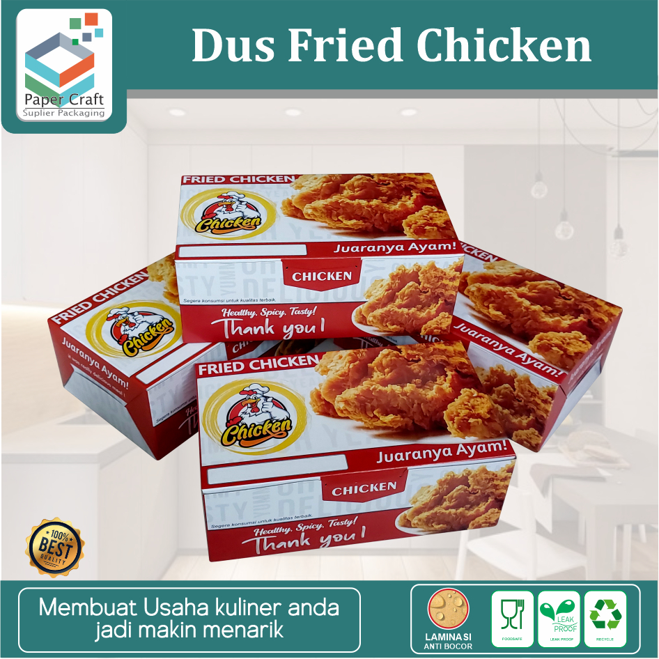 (isi 35)KFC Ayam Box Fried Chicken / Dus Fried Chicken Ayam Celup /Dardus Fried Chicken / Box Ayam G