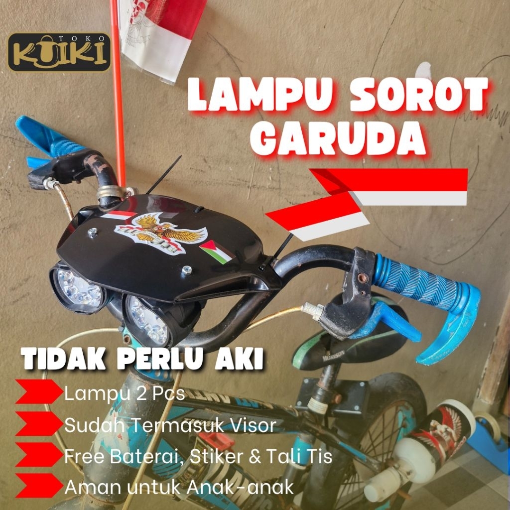 TERBARU LAMPU SEPEDA ANAK LAMPU SOROT SEPEDA AKSESORIS SEPEDA
