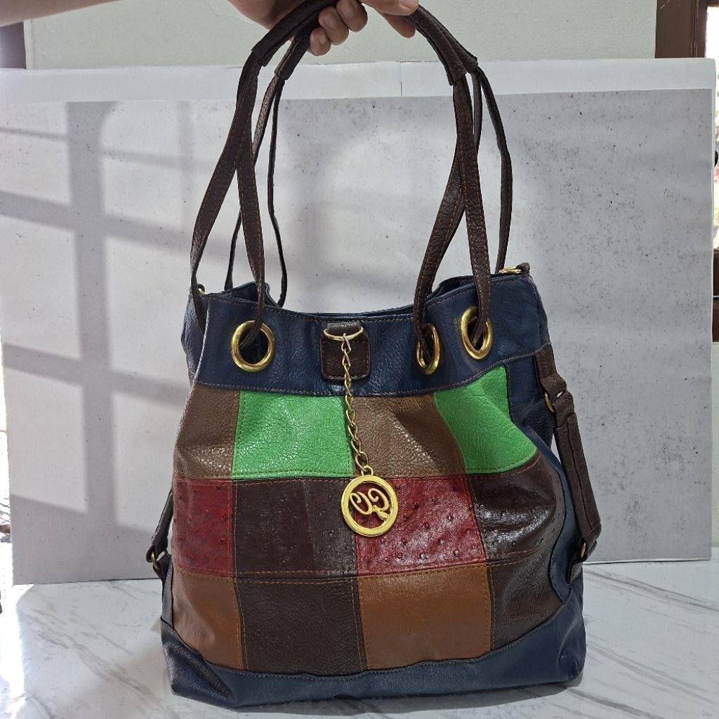 Tas Preloved Shoulder Serut Patchwork