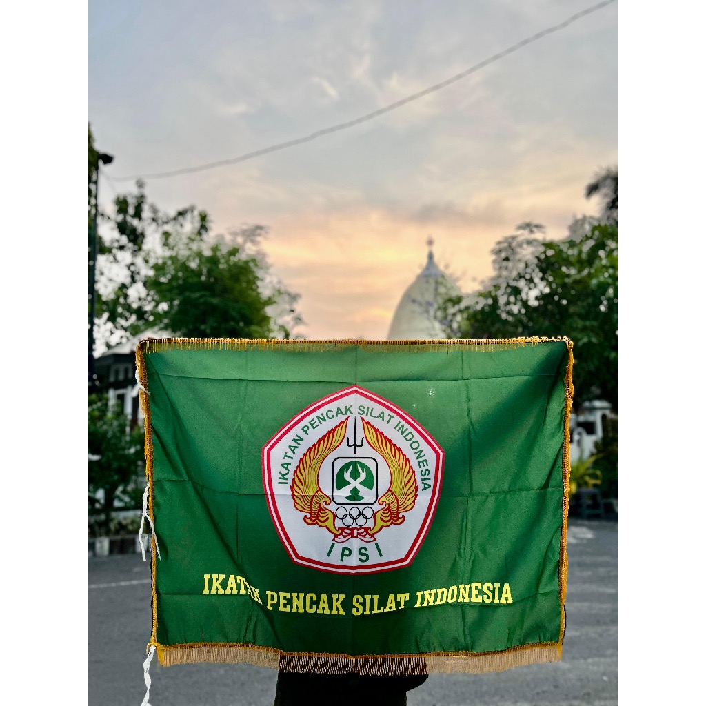 Bendera IPSI Ikatan Pencak Silat Indonesia Rumbai / Bendera IPSI Hijau Rumbai
