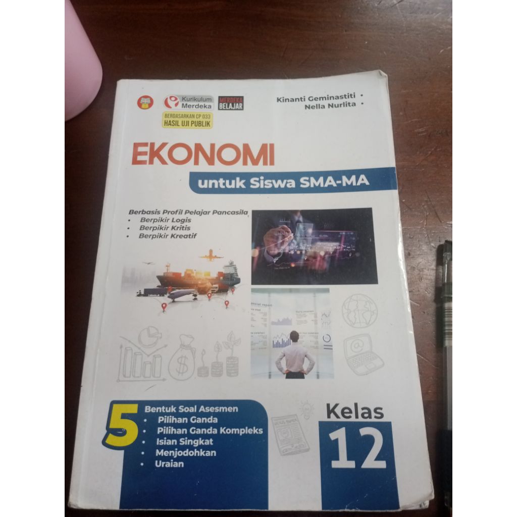 buku bekas ekonomi kelas 12 kurikulum merdeka penerbit yrama widya