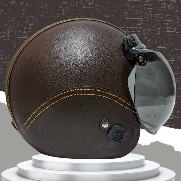 HELM BOGO CLASSIC GLOSSY SNI DEWASA PRIA DAN WANITA HELMET BOGGO RETRO KLASIK LEATHER SINTETIS KACA 