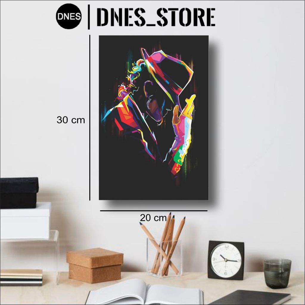 Hiasan Dinding Michael Jackson Ukuran 20cmx30cm Poster Kayu