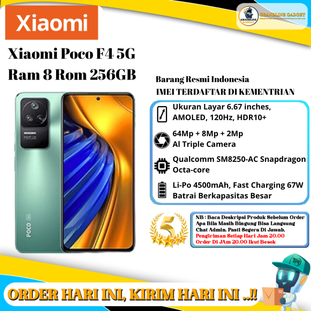 Xiaomi Poco F4 5G Ram 8 Rom 256GB